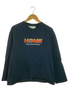 DAIRIKU◆HOME Layered L／S Tshirt/長袖Tシャツ/one/コットン/ネイビー/21AW TP-1