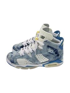 NIKE◆AIR JORDAN 6 RETRO GS_エアジョーダン 6 レトロ GS/23.5cm/BLU