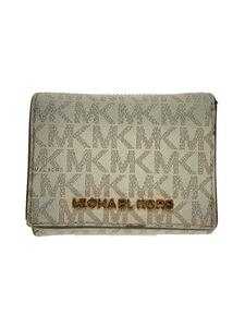 MICHAEL KORS◆JET SET TRAVEL/3つ折り財布/レザー/WHT/総柄/レディース/35H9GTVZ5B