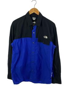 THE NORTH FACE◆L/S NUPTSE SHIRT_ロングスリーブヌプシシャツ/L/ナイロン/BLU