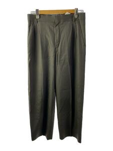 H BEAUTY&YOUTH◆SATIN PIPEDSTM WIDE PANTS/スラックスパンツ/M/ウール/BRW/1214-177-8793//