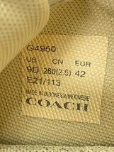 COACH◆ローカットスニーカー/US9/BEG/レザー/コーチ_画像5