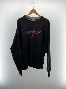 Champion◆00s/紺タグ/ロゴ/スウェット/XXL/コットン/BLK