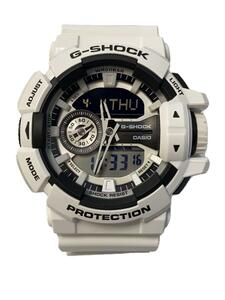 CASIO◆クォーツ腕時計/G-SHOCK/デジアナ/WHT/GA-400