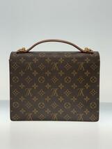 LOUIS VUITTON◆モンソー_モノグラム・キャンバス_BRW/PVC/BRW_画像3