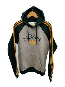 adidas◆21AW/NOAH STRIPED HOODY/パーカー/M/コットン/GRY/無地/HC4305