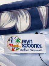 Reyn Spooner◆アロハシャツ/M/ポリエステル/NVY/花柄_画像3