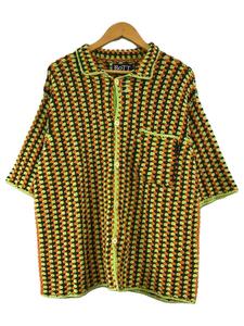 BoTT◆24SS/半袖シャツ/M/コットン/マルチカラー/Cotton Crochet S/S Shirt
