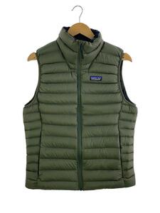 patagonia◆Mens Down Sweater Vest/ダウンベスト/S/ナイロン/KHK/84623FA23