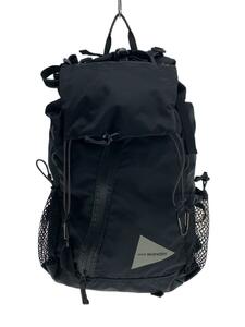 and wander◆ECOPAK 30L backpack/リュック/バックパック/ナイロン/BLK/無地