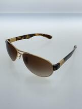 Ray-Ban◆サングラス/ティアドロップ/ベッコウ柄/GLD/BRW/メンズ/RB3509 001/13 63□15 1_画像2