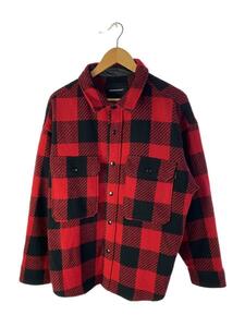 MARBLES◆BUFFALO CHECK SHIRT JKT/M/ウール/RED/MSH-A2102