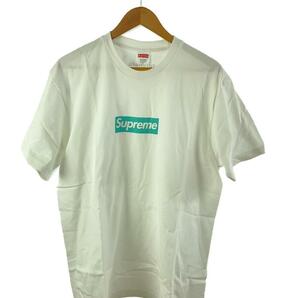 Supreme◆Supreme×TIFFANY&Co./21AW/Box Logo Tee/Tシャツ/L/コットン/WHTの画像1