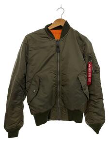 ALPHA INDUSTRIES◆フライトジャケット/S/ナイロン/KHK/MIL-J-82790J