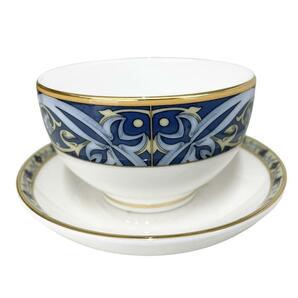 WEDGWOOD◆ボーンチャイナ BLUE ELEPHANT ブルーエレファント ジャパニーズティーカップ&ソーサーの画像1