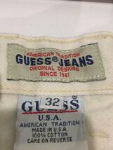 GUESS◆ショートパンツ/32/コットン/WHT/無地_画像4