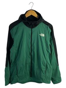 THE NORTH FACE◆ANYTIME WIND HOODIE_エニータイムウインドフーディ/M/ナイロン/GRN