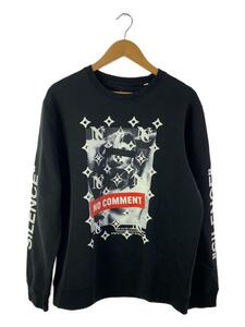 NO COMMENT PARIS◆スウェット/XL/コットン/BLK/POT18-0310