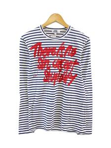 eYe COMME des GARCONS JUNYA WATANABE MAN◆長袖Tシャツ/S/コットン/WHT/ボーダー/WM-T904