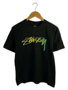 STUSSY◆Tシャツ/S/コットン/BLK/プリント