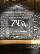 ZARA◆スタジャン/XL/レザー/BLK_画像3