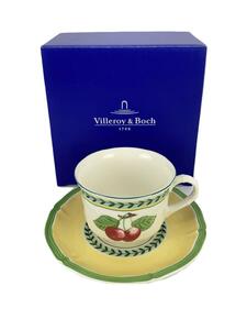 Villeroy & Boch◆カップ&ソーサー/WHT/French Garden Fleurence/チェリー