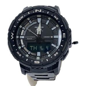 CASIO◆PRO TREK/クォーツ腕時計/デジアナ/BLK/PRT-B70の画像1