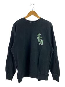 WIND AND SEA◆S-E-A SWEAT SHIRT/スウェット/L/コットン/BLK/無地/WDS-19A-SW-02
