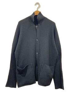 HOMME PLISSE ISSEY MIYAKE◆カーディガン(薄手)/-/ポリエステル/BLK/無地/HP33KC210