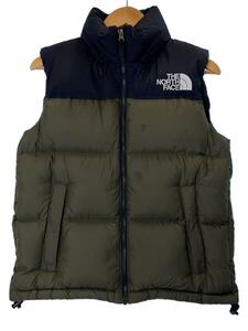 THE NORTH FACE◆NUPTSE VEST_ヌプシベスト/S/ナイロン/KHK