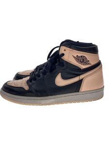 NIKE◆AIR JORDAN 1 RETRO HIGH OG/エアジョーダン1レトロハイ/ブラック/28cm/BLK/PV