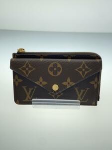 LOUIS VUITTON◆ポルト・カルト・レクト・ヴェルソ_モノグラム・キャンバス_BRW/レザー/BRW/総柄/レディース//