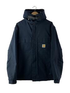 Carhartt◆ダック/フーデットワークジャケット/L/コットン/NVY/ダメージ有