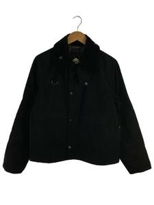 Barbour◆SPEY WAXED COTTON/ジャケット/M/コットン/BLK/無地/222MWX1212//