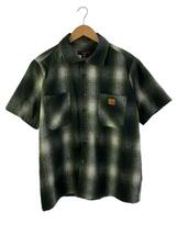 FB COUNTY/Short Sleeve Wool Shirt/半袖シャツ/S/ウール/KHK/チェック_画像1