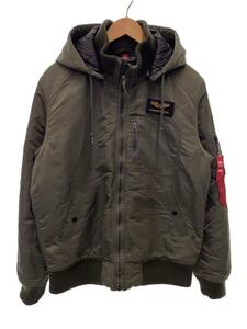 ALPHA INDUSTRIES◆フライトジャケット/XL/ナイロン/KHK/TA1330-076