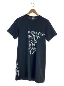 COMME des GARCONS HOMME PLUS◆23AW/ロング/背変形/グラフィックカットソー/S/ポリエステル/BLK/PL-T011