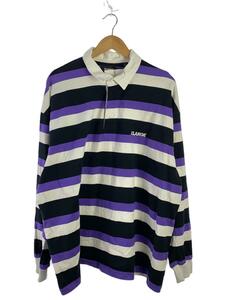 X-LARGE◆STRIPED RUGBY SHIRT/ポロシャツ/XL/コットン/PUP/ボーダー/101223013001
