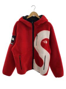 Supreme◆Logo Hooded Fleece Jacket/フリースジャケット/L/ポリエステル/RED/NT62004I