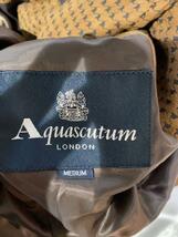 Aquascutum◆テーラードジャケット/M/羊革/ブラウン/総柄_画像4