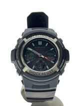 CASIO◆ソーラー腕時計・G-SHOCK/デジアナ/BLK/BLK_画像1