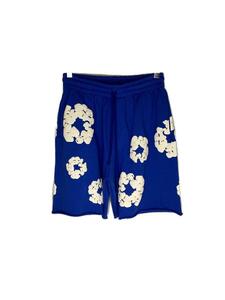 DENIM TEARS◆COTTON WREATH SWEAT SHORTS/スウェット/ショートパンツ/M/コットン/BLU/総柄