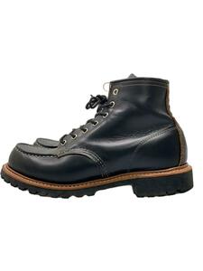 RED WING◆レースアップブーツ/US8.5/BLK/レザー/9878