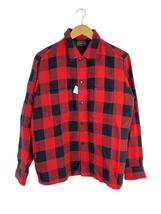 PENDLETON◆長袖シャツ/M/コットン/RED/チェック_画像1