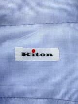 Kiton◆長袖シャツ/16.5/コットン/BLU/チェック/UCBH08091230_画像3