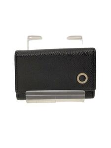 BVLGARI* key case / leather /BLK/ plain / men's 