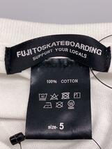 FUJITOSKATEBOARDING/Tシャツ/5/コットン/WHT_画像3