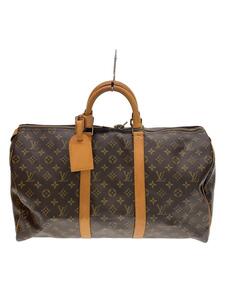 LOUIS VUITTON◆キーポル50_モノグラム・キャンバス_BRW/PVC/BRW/総柄