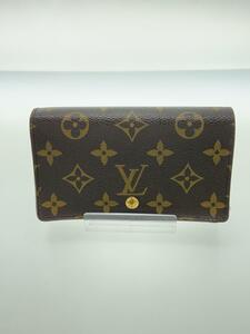 LOUIS VUITTON◆ポルト・モネ・ビエ・トレゾール_モノグラム・キャンバス_BRW/PVC/BRW/レディース