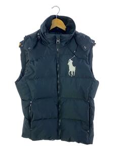 RALPH LAUREN◆ダウンベスト/-/ポリエステル/BLK